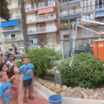 Gifs animados de un espectáculo de pompas de jabón en Santa Pola (Alicante)